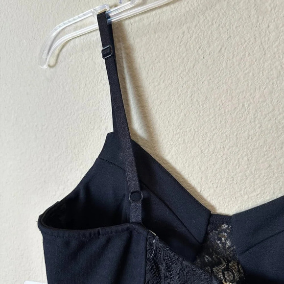 NWT NORDSTROM Basil & Lola Stretch Lace Cut Out Body Con Mini Dress Size Large - Picture 9 of 11